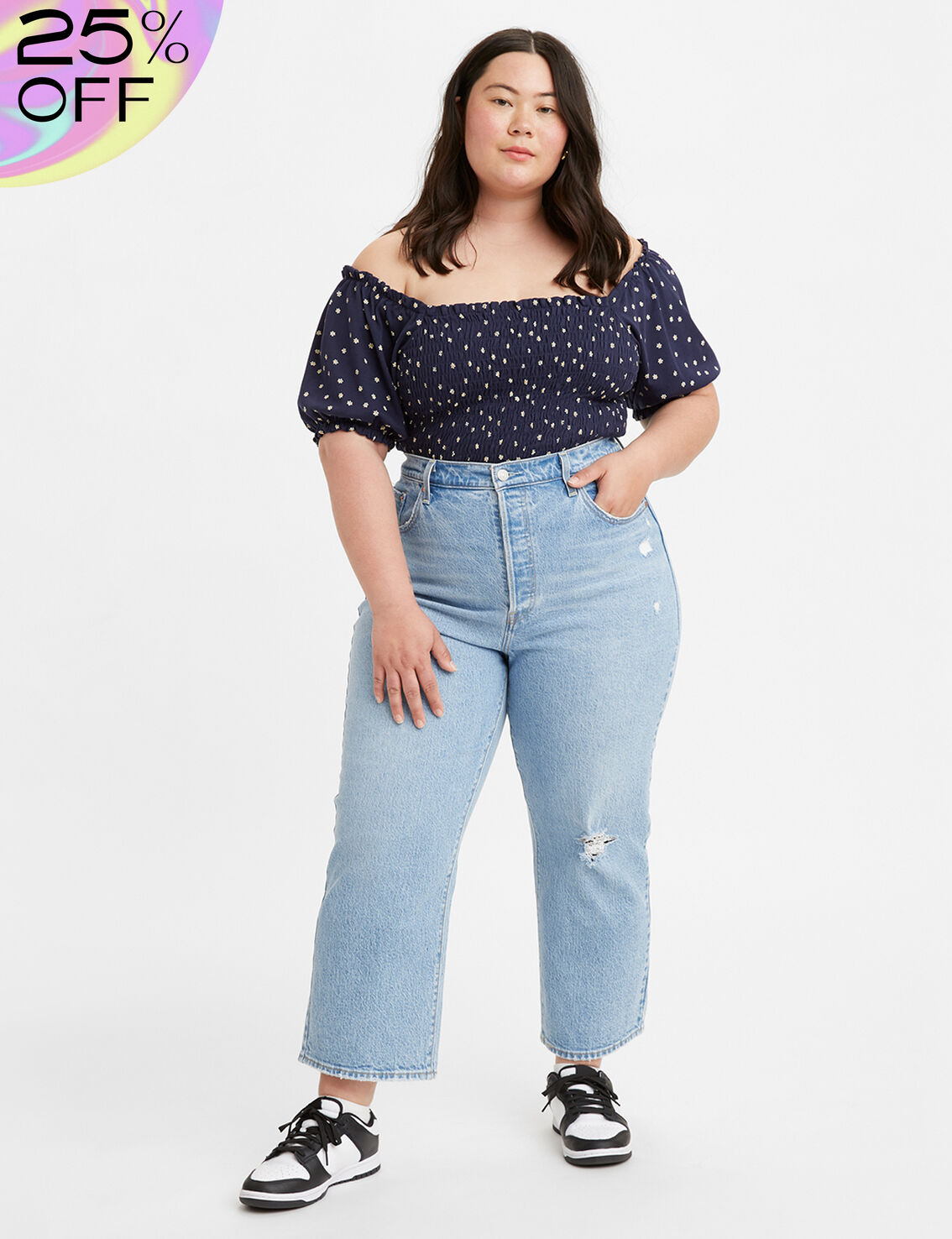 Ribcage Straight Ankle Jeans (Plus Size)